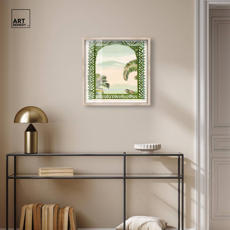 Palm View Vista Shadowbox by Art Remedy
