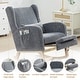 preview thumbnail 30 of 28, Reclining Glider Rocking Chair with Extendable Footrest, High Backrest & Side Storage Pocket