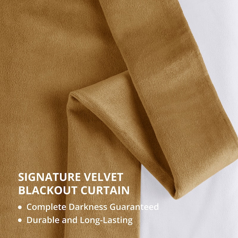 Exclusive Fabrics Signature Pleated Blackout Velvet Curtain (1 Panel)