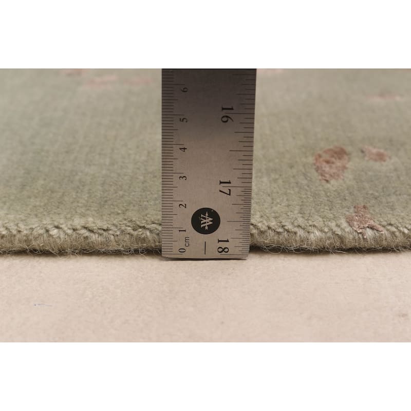 ECARPETGALLERY Hand-knotted Opulence Green Viscose, Wool Rug - 9'10 x 10'0