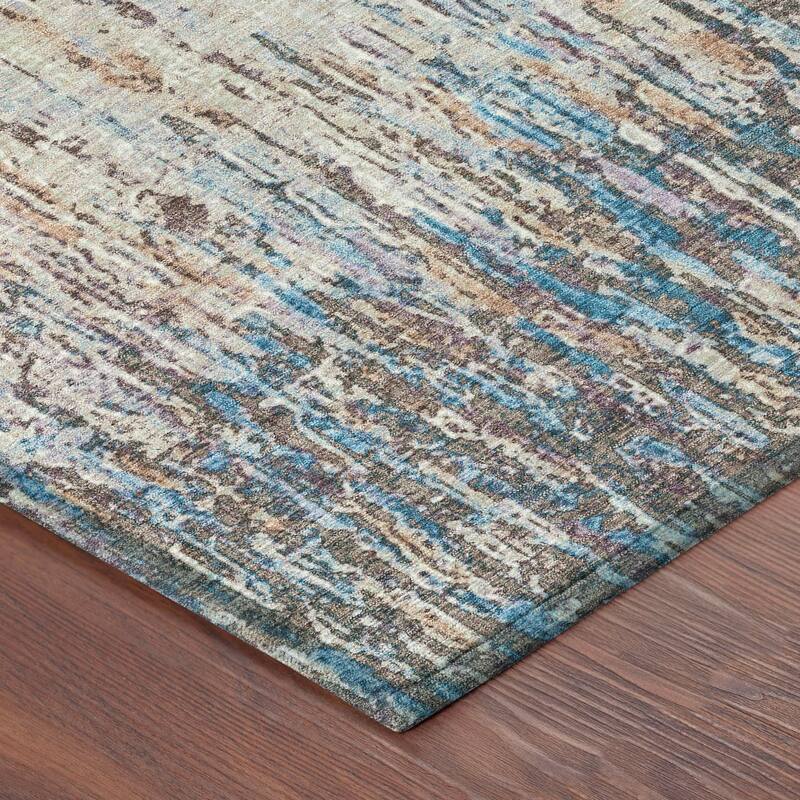 Machine Washable Indoor/ Outdoor Abstract Moxy Chantille Rug