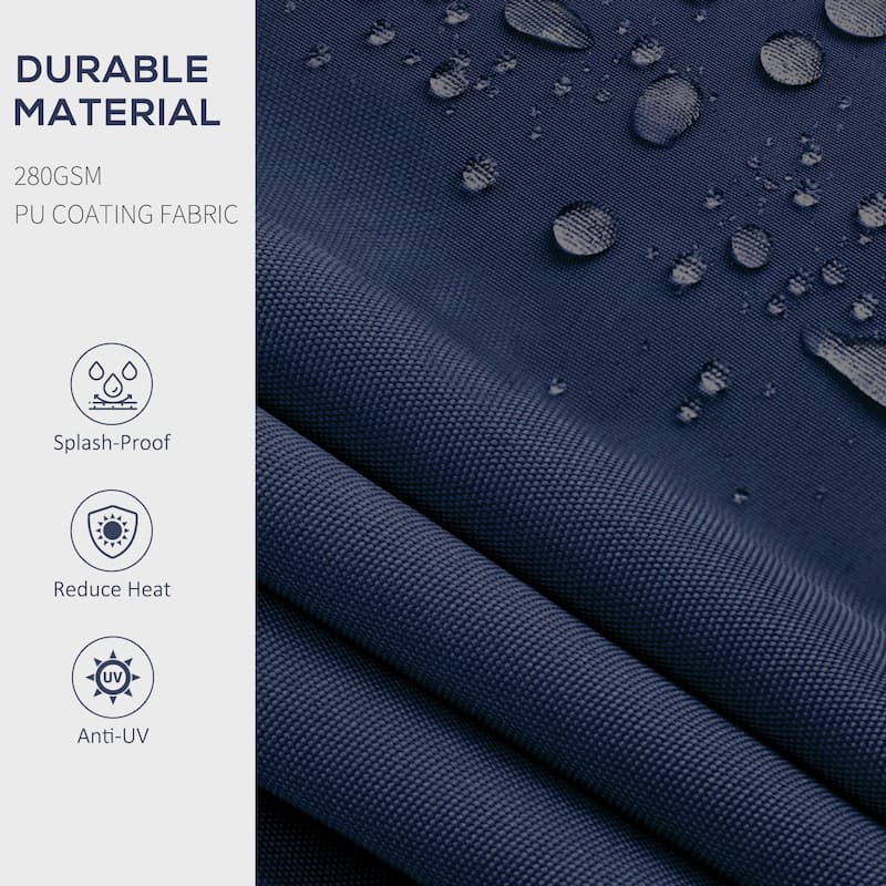 Outsunny 8' x 6.5' Retractable Awning, Patio Awning Sunshade Shelter with Manual Crank Handle, 280gsm UV Resistant Fabric
