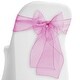 preview thumbnail 14 of 21, 100-Pack Organza Chair Cover Sashes by Lann's Linens Fuchsia