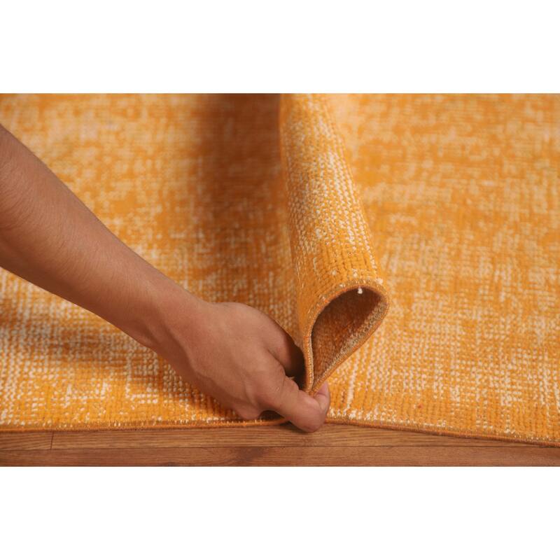 Over-Dyed Sparta Turkish Vintage Area Rug Hand-Knotted Wool Carpet - 7'0" x 9'9"