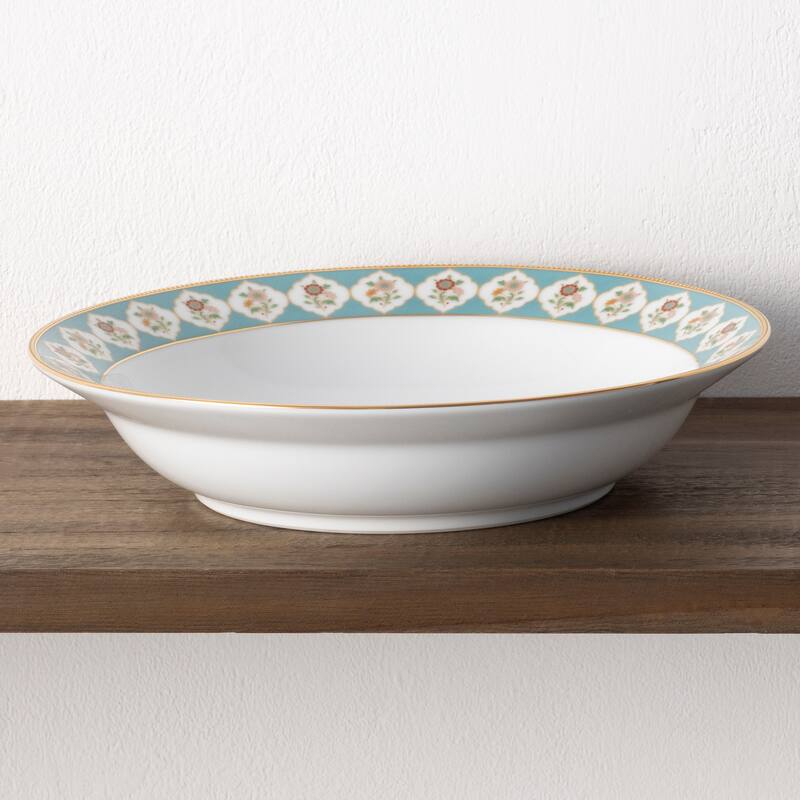 Lodi's Morning Set of 4 Rim Dinner Bowls, 10", 25 oz.