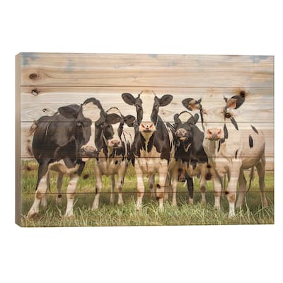 Girlfriends Print On Wood by Clara Bastian - Multi-Color