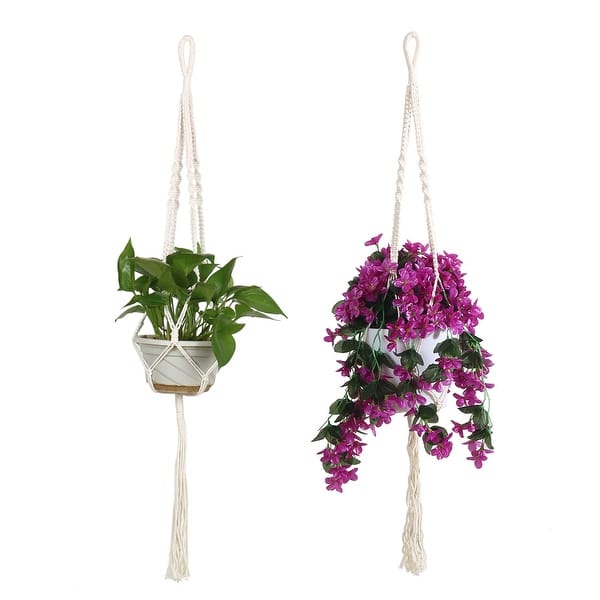 36 Types Macrame Plant Hangers Indoor Outdoor Hanging Baskets for Garden Plants 
