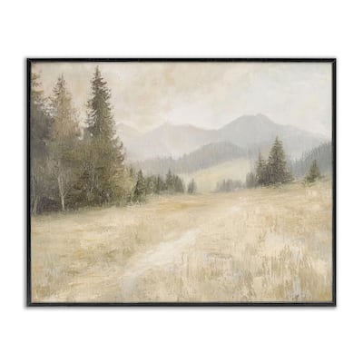 Stupell Fog on Mountain Valley Framed Giclee Art Design By Petal Prints Design