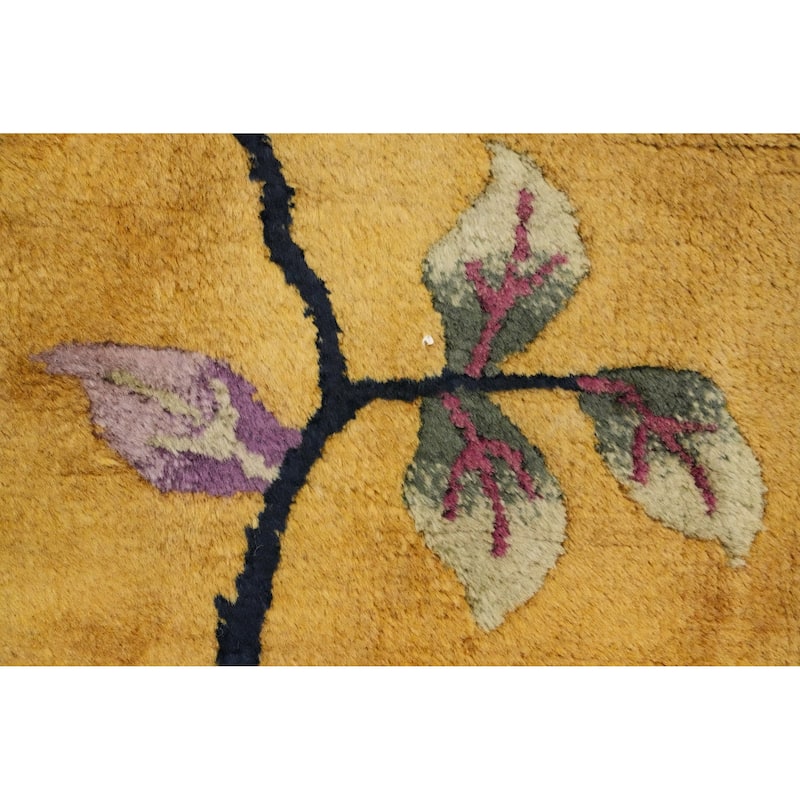 Hand Knotted Oriental 100% Wool Carpet Traditional Floral Green Art Deco Area Rug - 17' 0'' X 11' 11''