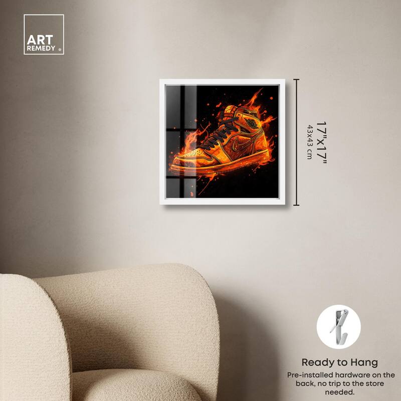 Jumpman on Fire I Shadowbox by Art Remedy