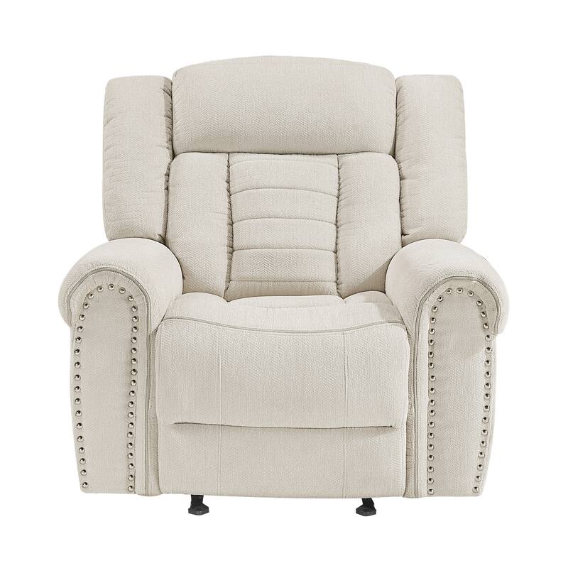 Neleh 42" Chenille Glider Reclining Chair - Gentle Gliding Motion