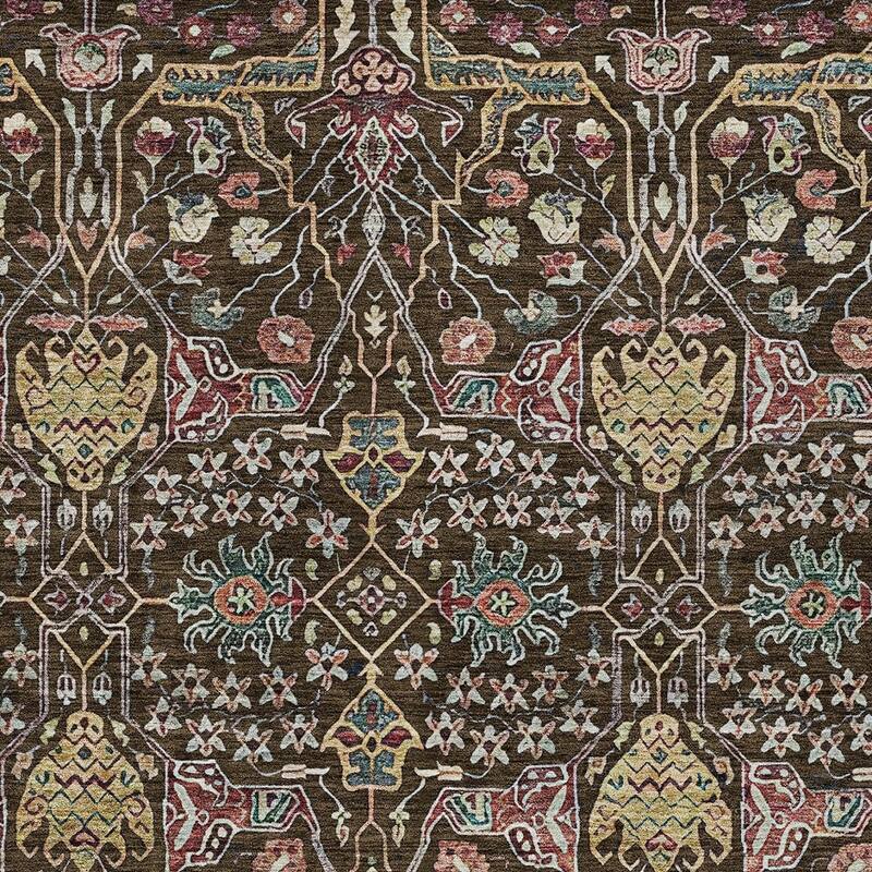 HomeRoots Floral Transitional Rectangle Outdoor Rug