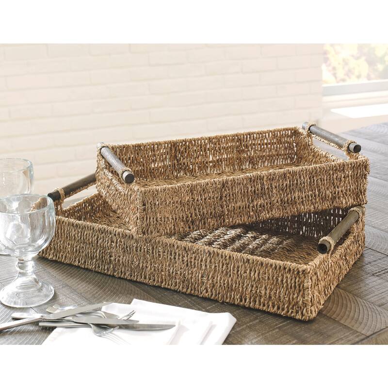 Halima Tray Set, Set of 2 - Tan