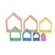preview thumbnail 4 of 6, TickiT Rainbow Architect Houses - Set of 7