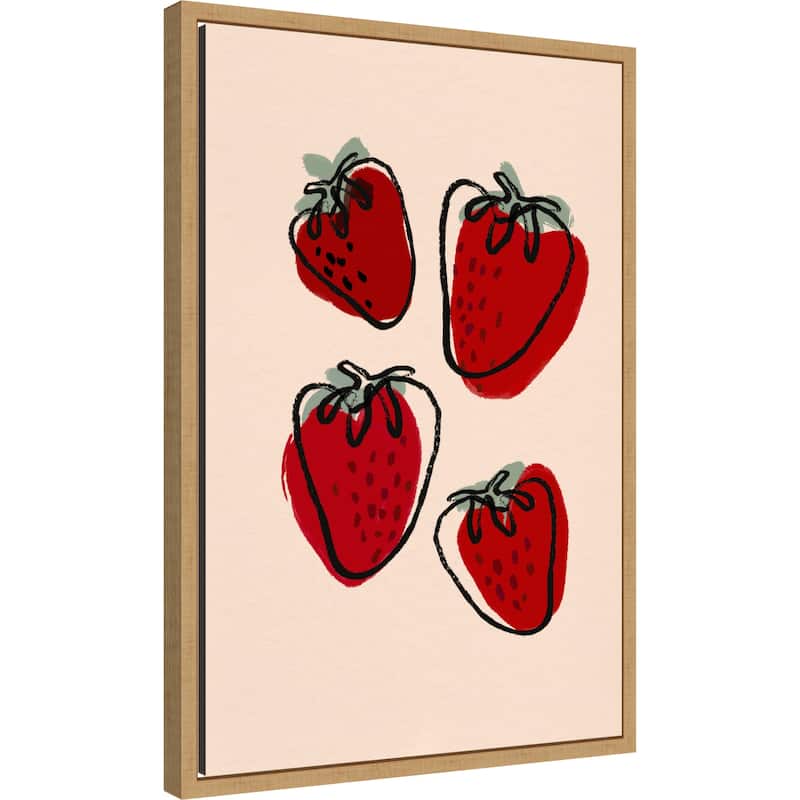 Berry Delight Sketch by Treechild (16 x 23 in.), Framed Canvas Wall Art Print