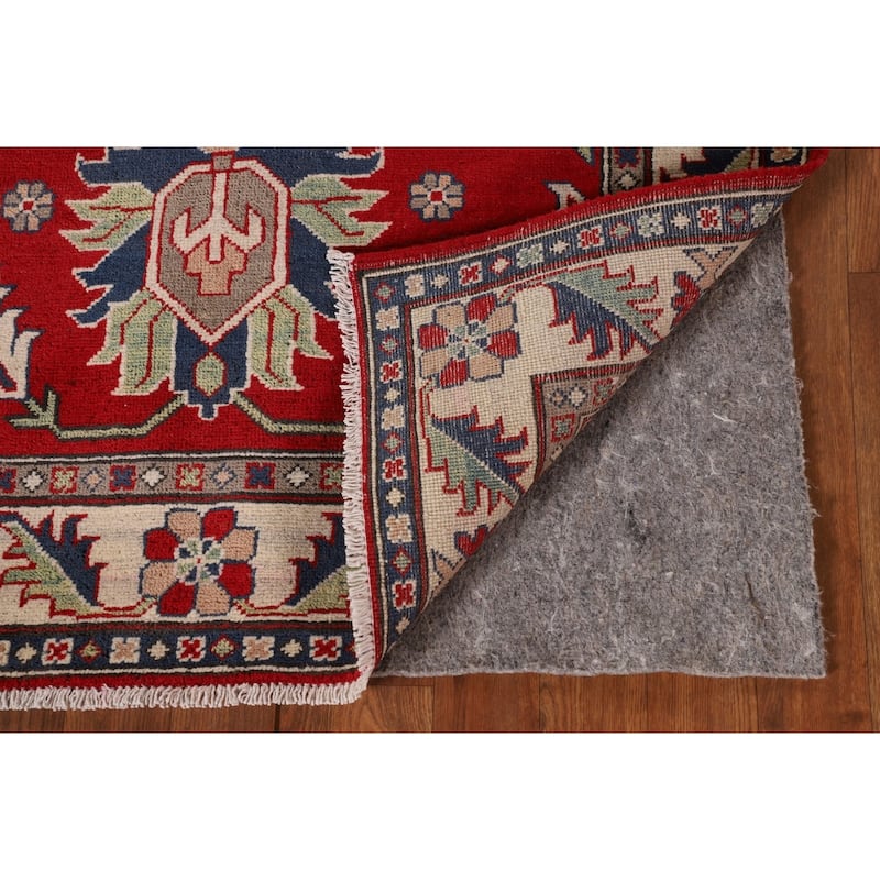 Traditional Red Kazak Accent Rug Hand-Knotted Oriental Wool Carpet - 3'3"x 4'8"