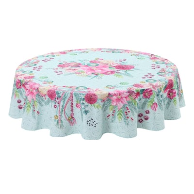 Laural Home Boho Christmas 70 in Round Tablecloth