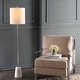 preview thumbnail 2 of 8, Levitt 62.5" Marble/Metal LED Floor Lamp, White/Chrome by JONATHAN Y