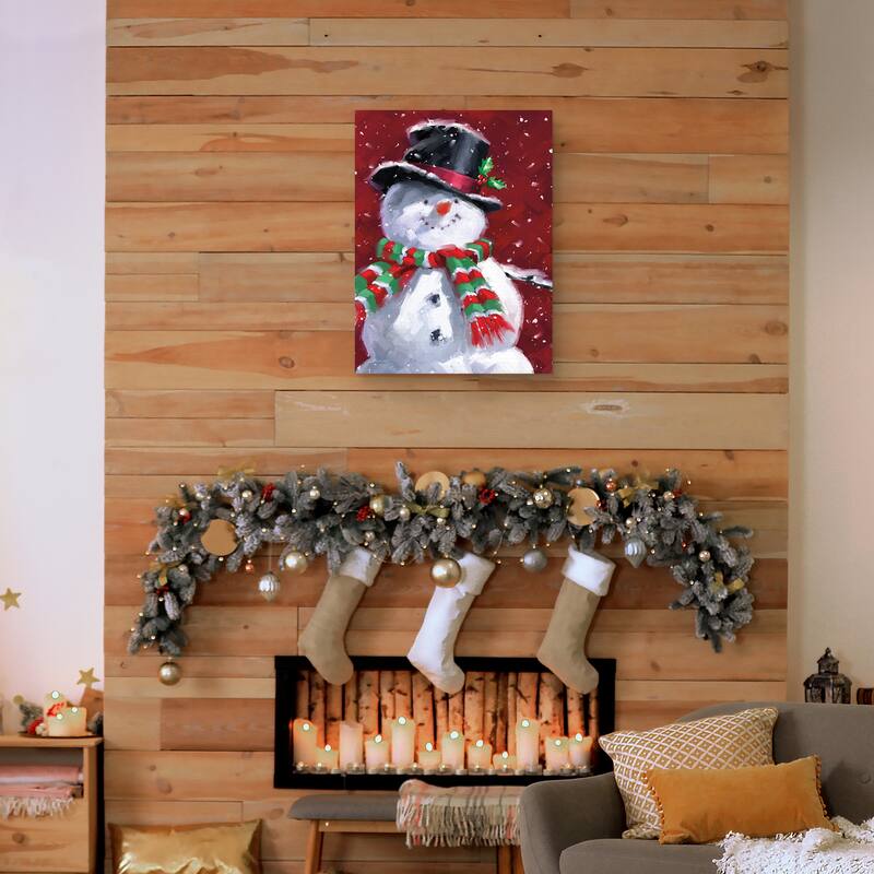 Snowman's Face by The Macneil Studio Canvas Art Print