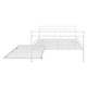preview thumbnail 9 of 9, White Full Day Bed with Trundle Bed Twin, Metal Daybed with Trundle Twin Size and Curved Handle Headboard, Space Saving Daybed
