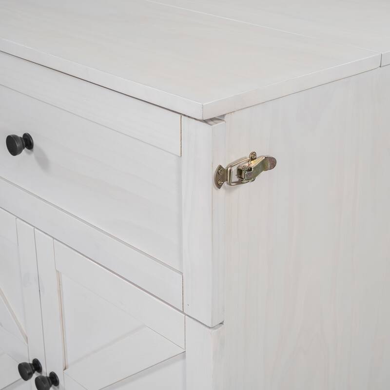 Space-Saving Queen Murphy Bed with USB Ports, Power Outlets & Ample Storage Drawers - Classic Cabinet Style