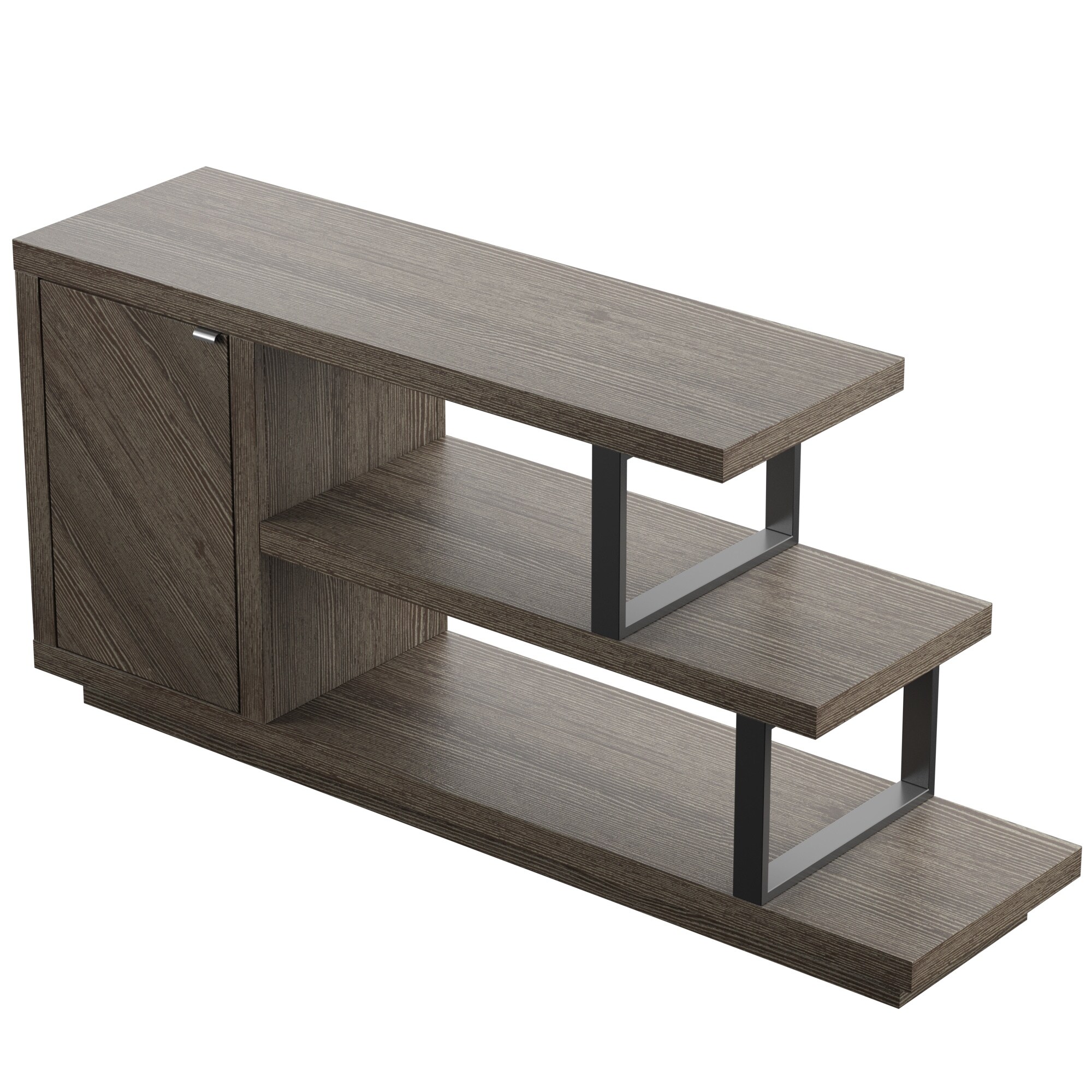 Asymmetrical TV Stand for 55" TVs with Storage