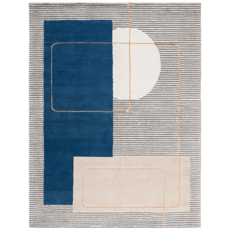 SAFAVIEH Handmade Ebony Kimi Contemporary Wool Rug