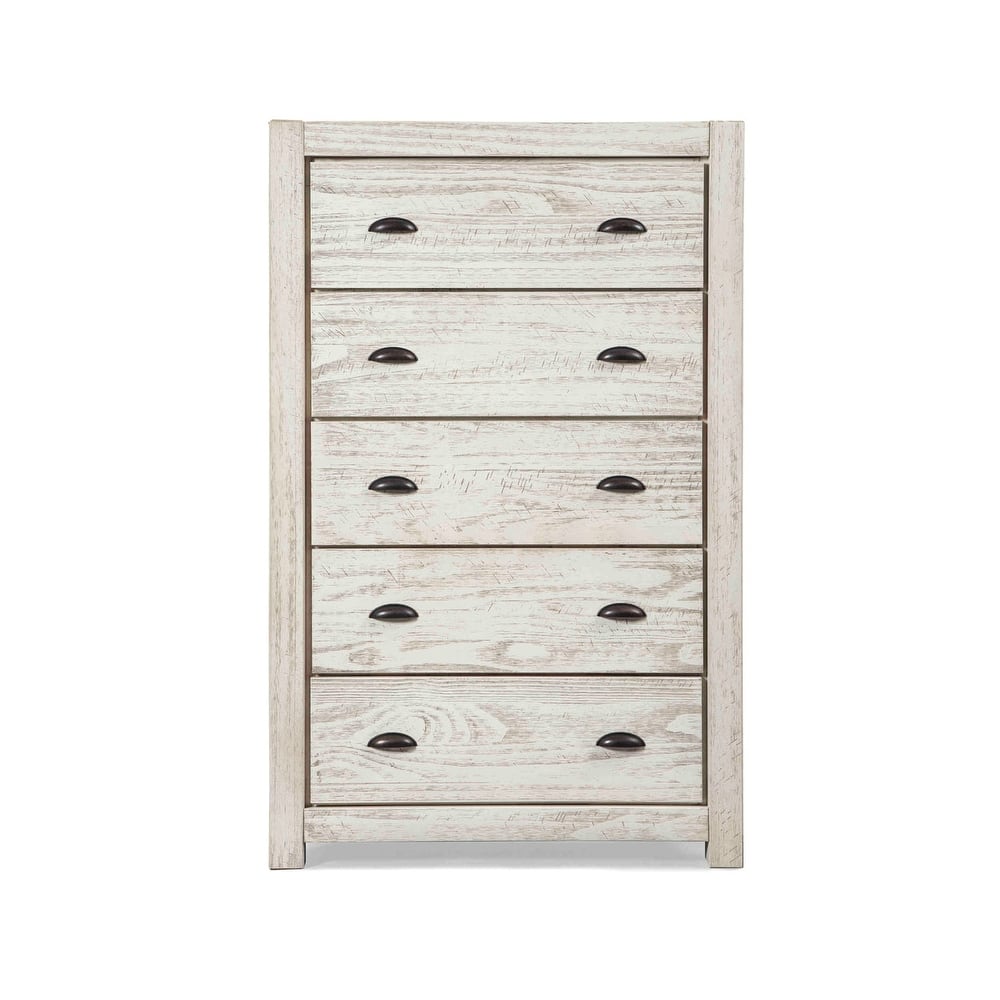Grain Wood Furniture Montauk 5-drawer Solid Wood Chest