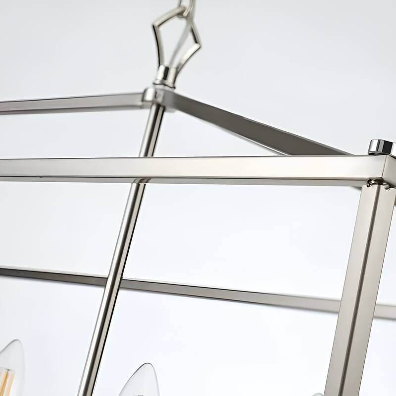 6 Light Kitchen Island Pendant Light Large Linear Lantern Chandelier