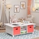 preview thumbnail 21 of 31, RiverRidge Kids Desk, Activity and Play Table with 6 Storage Cubbies White with Coral Bins