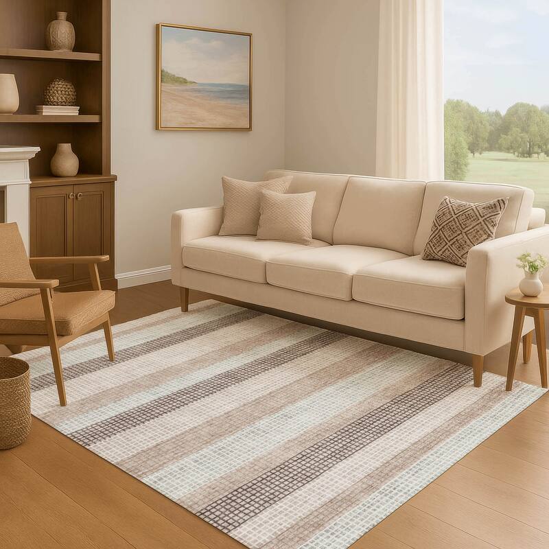 Premium Washable Super Soft Modern Stripe Mayfield Rug