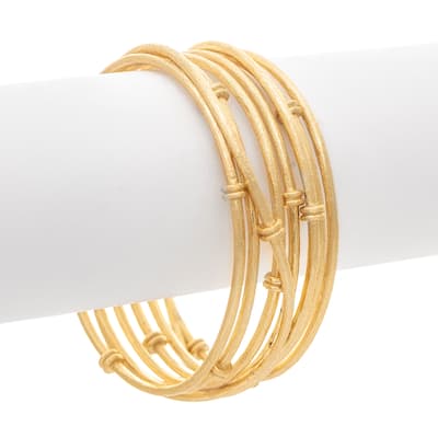 Satin Mini Mina Knotted Cuff Bracelet - Gold