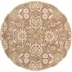 preview thumbnail 44 of 122, Patchway Handmade Classic Floral Wool Area Rug 4' Round - Grey - Runner