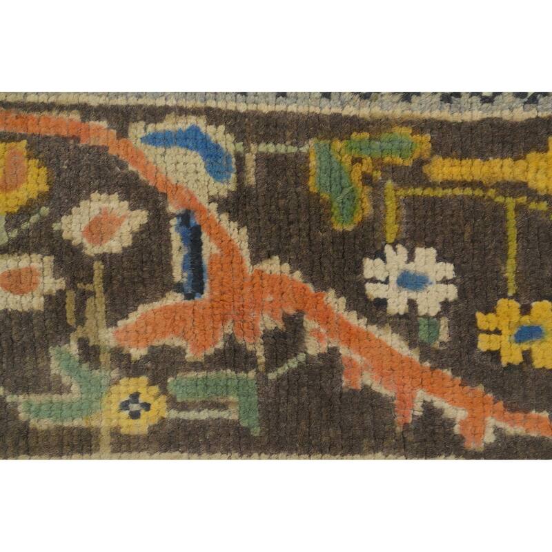 Hand Knotted Oriental 100% Wool Carpet Traditional Floral Green Tabriz Area Rug - 11' 0'' X 8' 6''