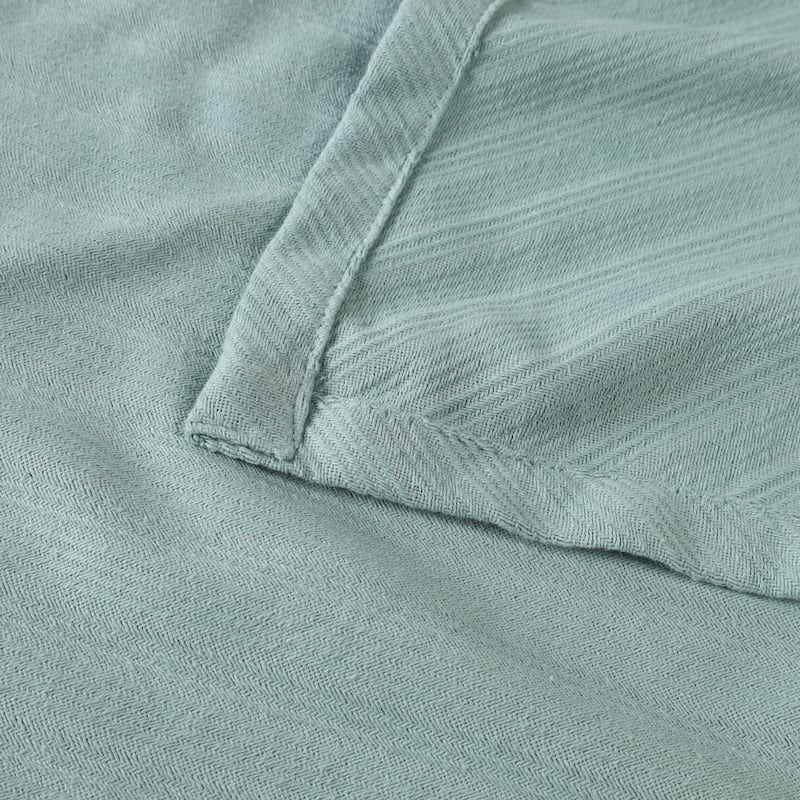 Superior Milan Cotton Textured Striped Lightweight Woven Blanket