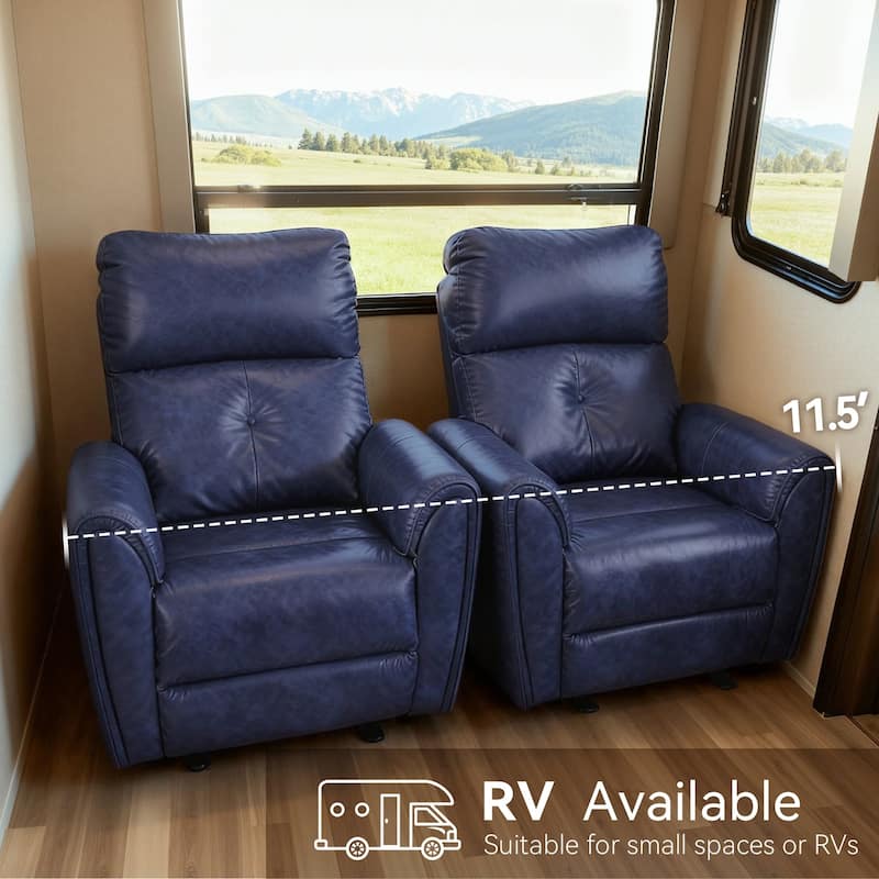 MCombo Power Small Recliners, Modern Zero Wall Hugger Recliners Chair with Lumbar Support, USB and Charging Ports, FSC Certified