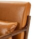 preview thumbnail 55 of 107, Glitzhome Set of 2 30.75"H Mid-Century Modern PU Leather Accent Armchairs with Rubberwood Frame - 25.75"L x 33.75"W x 30.75"H