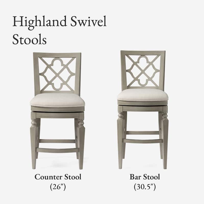 Maven Lane 31" Highland Swivel Bar Height Kitchen Stool