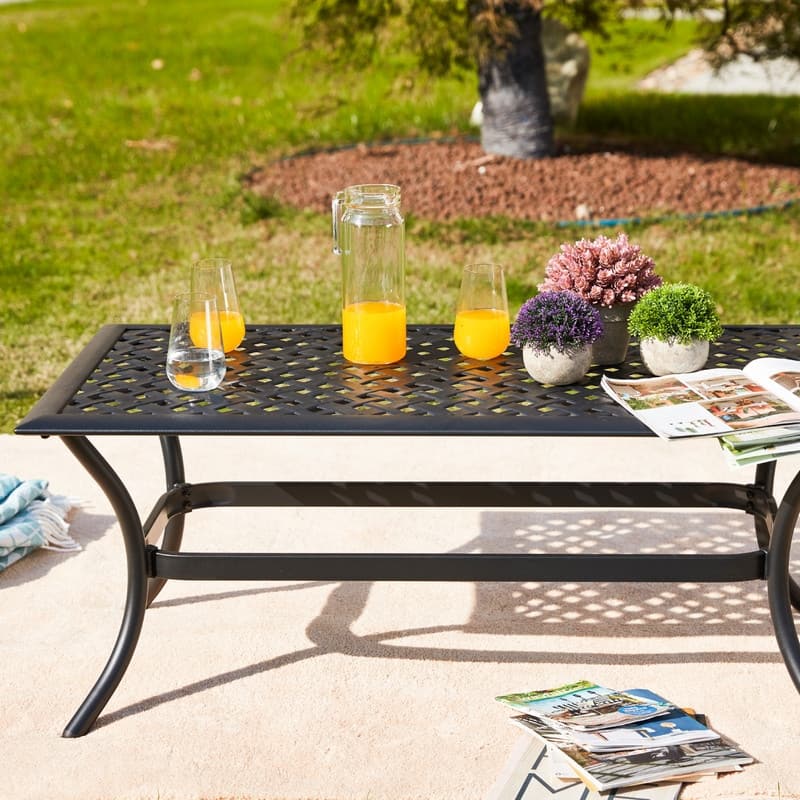 Patio Festival 2-Piece Outdoor Loveseat and Coffee Table Set