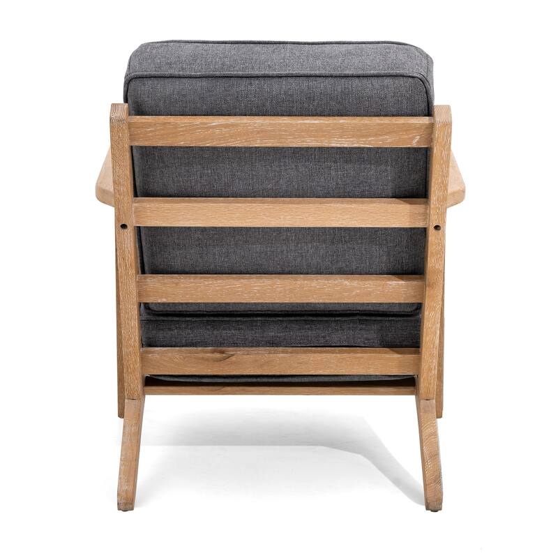 VredHom Oak Mid-century Upholstered Accent Chair with Cushions