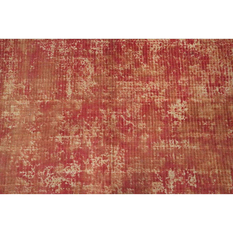 Hand Knotted Oriental Viscose Silk Carpet Modern Abstract Oranges & Rust Abstract Area Rug - 6' 2'' X 4' 1''