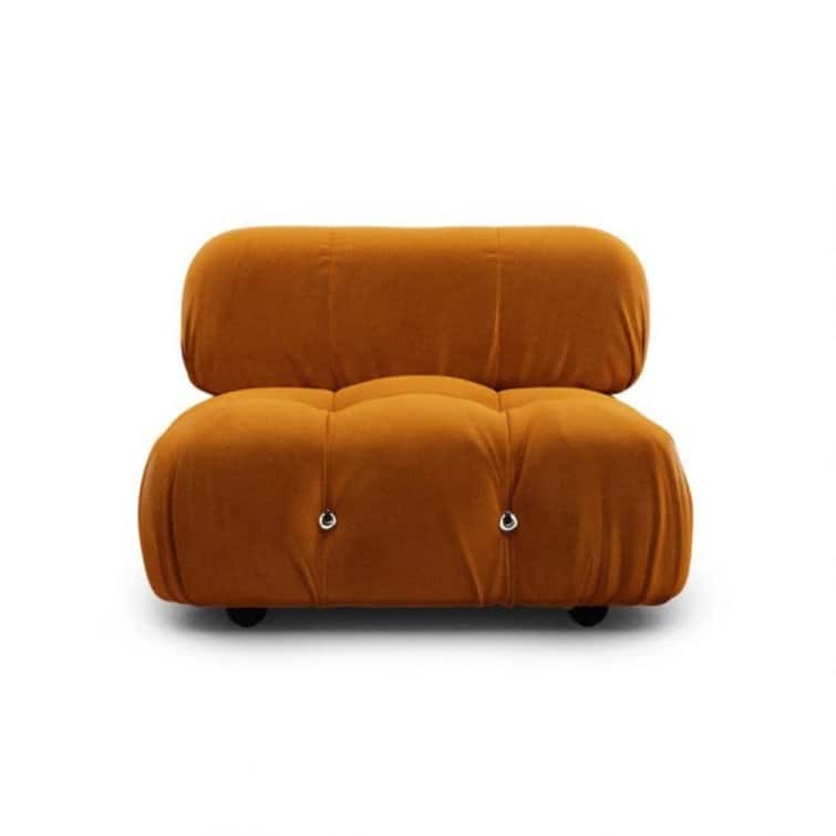 Mccleod Velvet Slipper Chair - Yellow