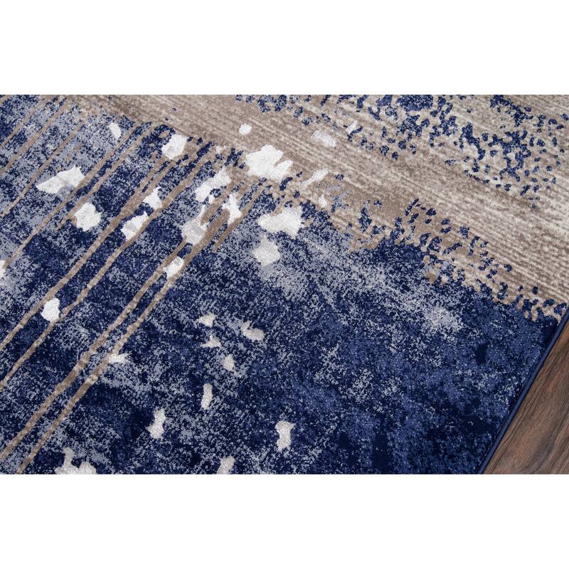 Momeni Monterey Polyester Blend Contemporary Abstract Area Rug