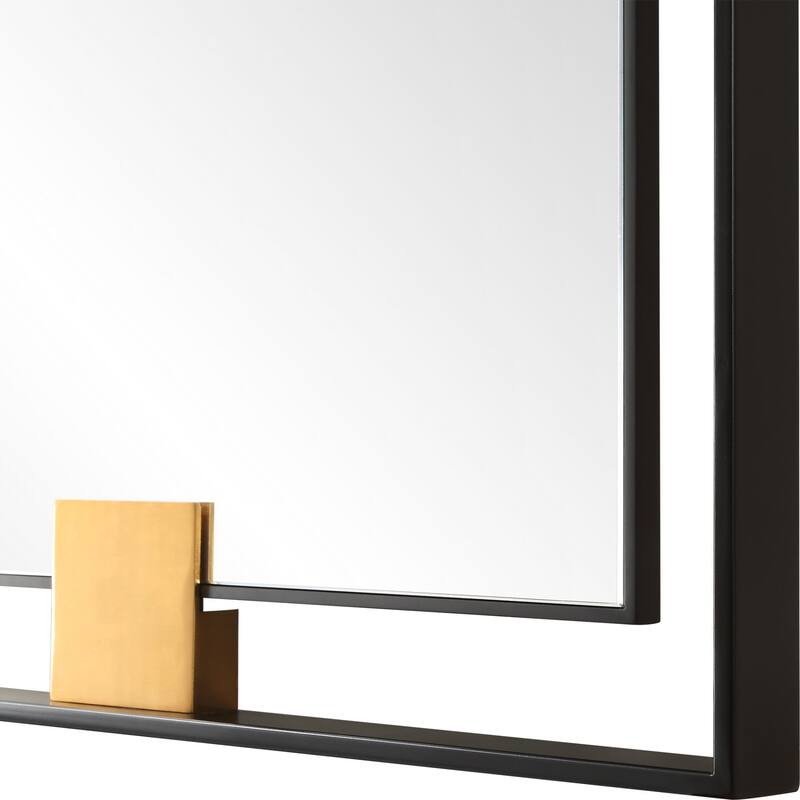 Rectangular Oversized Wall Mirror - 76.75" - Brushed Brass Finish