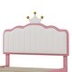 preview thumbnail 8 of 16, Twin Platform Bed with Crown-Shaped Headboard and Soft Light Strip, PU Upholstered Frame with Metal Legs