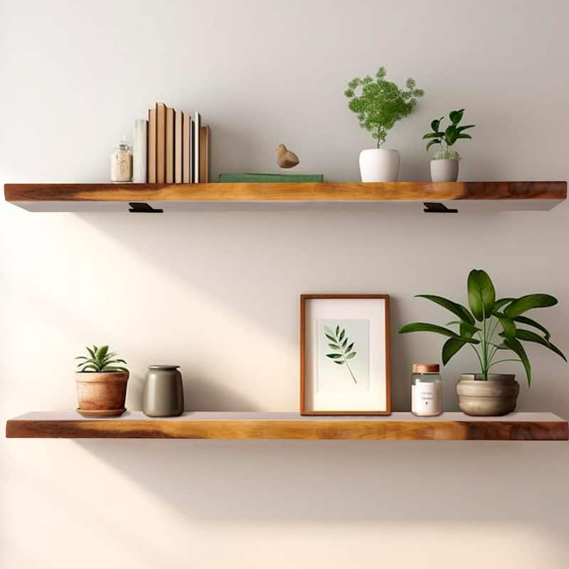 Acacia Wood Shelf with Live Edge