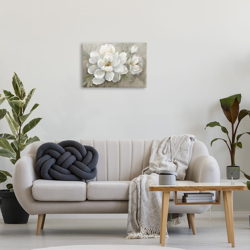 Stupell Blooming Magnolias on Beige Canvas Wall Art Design By Nan