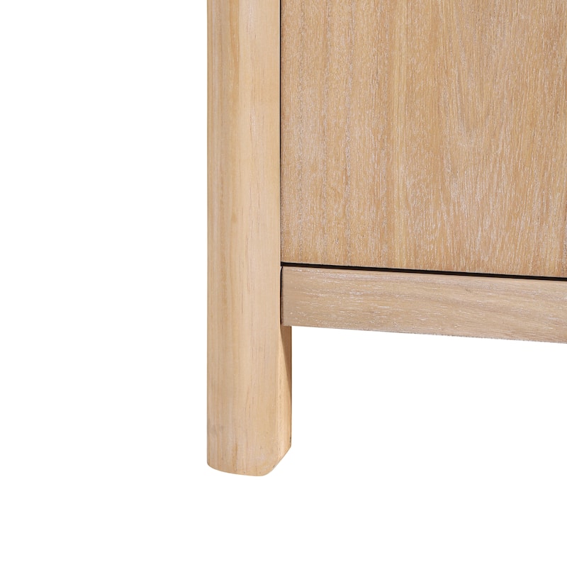 Roomfitters Farmhouse 4-Door Storage Cabinet, Rustic Accent Sideboard for Entryway, Living Room or Dining