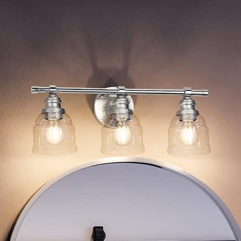 Luxury Vintage Bath Light, 7.875"H x 21"W, with Transitional Style, Polished Chrome, BWP4302 by Urban Ambiance - 21