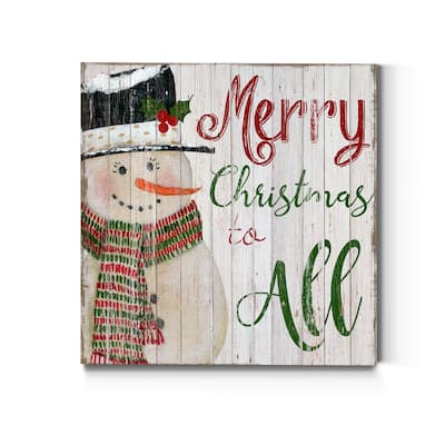 Merry Snowman-Premium Gallery Wrapped Canvas - Ready to Hang